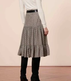 Jupe AMARANTE Mini Mosaïque Nacre Noir -Mode Vêtements Magasin jupe amarante.4 1