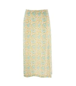 Jupe ELLA Sault Ocre Turquoise -Mode Vêtements Magasin jupe ella bucolique.3