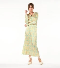 Jupe ELLA Sault Ocre Turquoise