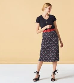 Jupe EVE Baux De Provence Noir -Mode Vêtements Magasin jupe eve baux de provence