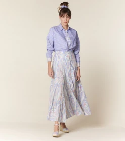 Jupe EYGALIERE Grand Cachemire Blanc-Multico -Mode Vêtements Magasin jupe eygaliere.4 1