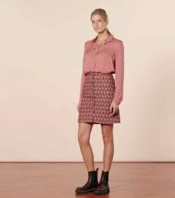 Jupe ISADORA Paisley Naïf Bordeaux -Mode Vêtements Magasin jupe isadora