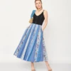 Jupe ESTELLE Patchwork Bleu