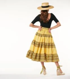 Jupon LUCIA Fleur Des Champs Soleil Corail -Mode Vêtements Magasin jupon lucia