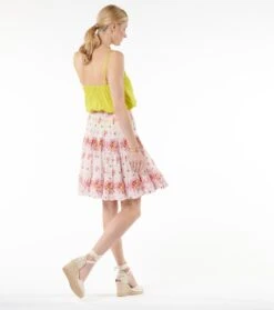 Jupon MATHI Le Destet Blanc Anis -Mode Vêtements Magasin jupon mathi.2