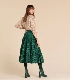 Jupon MATHILDA Palmette Vert 9 Jupon MATHILDA Palmette Vert -Mode Vêtements Magasin jupon mathilda.1