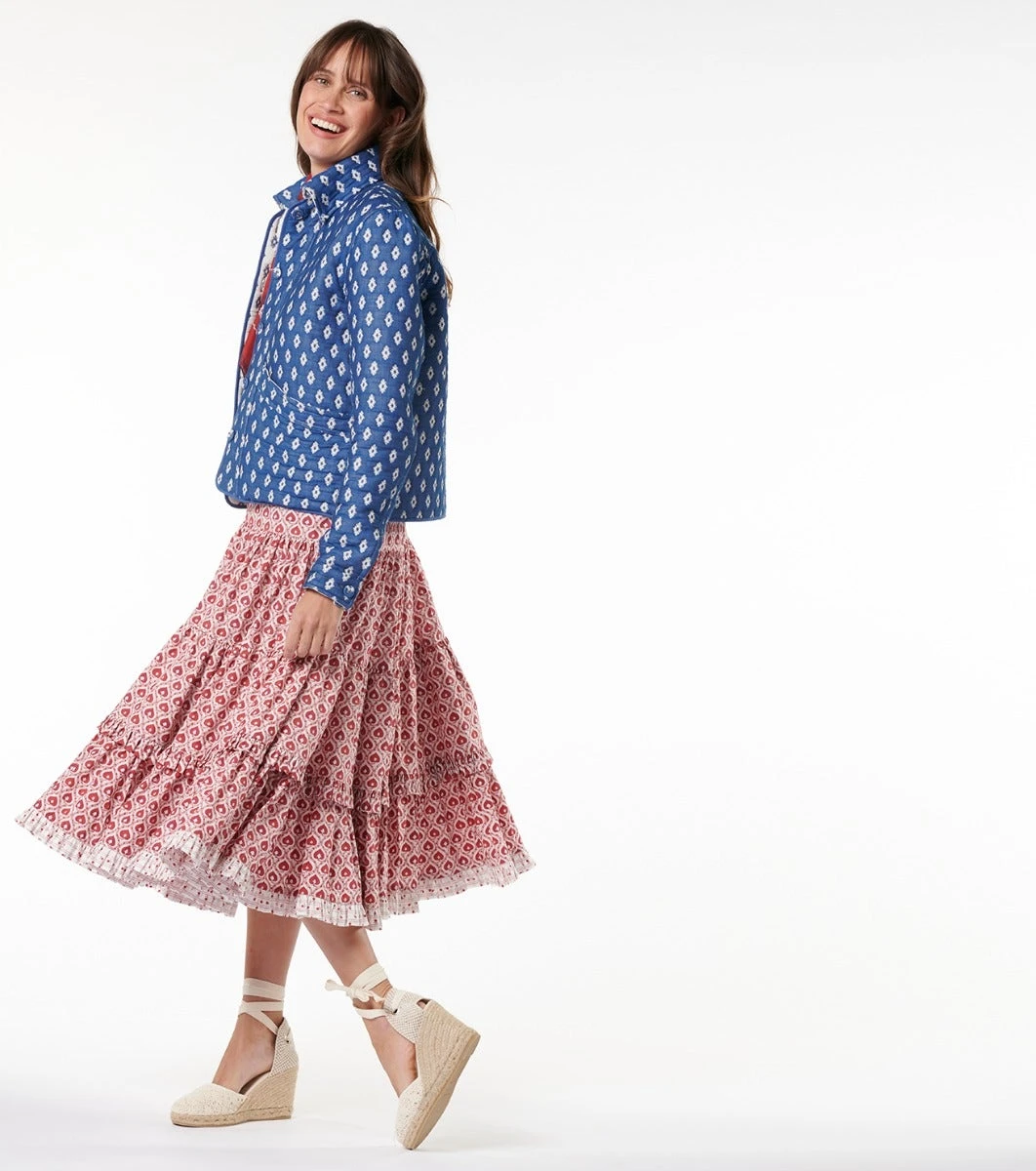 Jupon MATHILDA Trèfle Rouge 2 Jupon MATHILDA Trèfle Rouge – Image 2