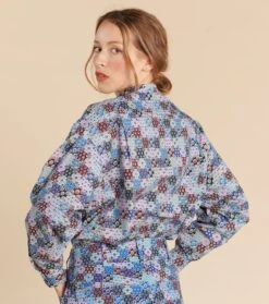 Chemise Large LENA Liberto Bleu Lavande -Mode Vêtements Magasin l na liberto