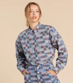 Chemise Large LENA Liberto Bleu Lavande -Mode Vêtements Magasin l na liberto.3