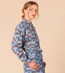 Chemise Large LENA Liberto Bleu Lavande