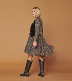 Robe LAURIE Tulipe Confetti Noir