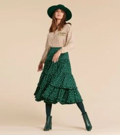 Chapeau Cloche Feutre Vert Bouteille