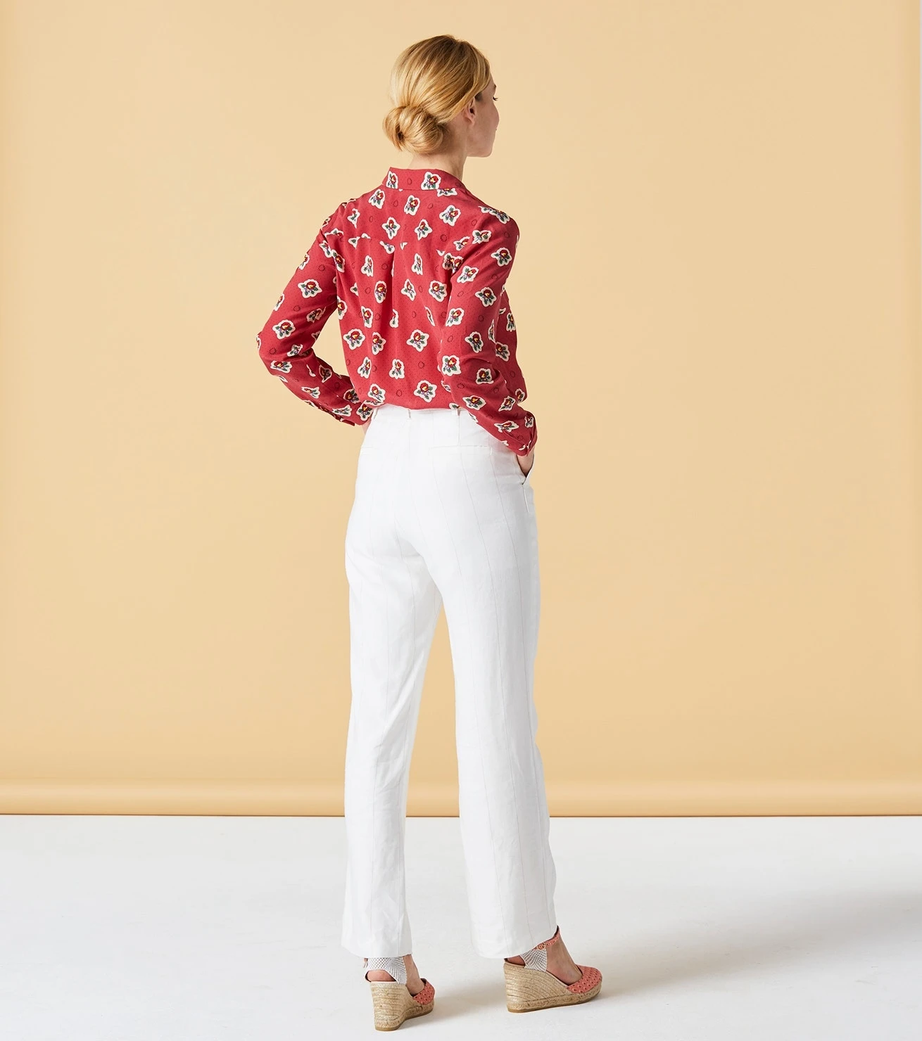 Blouse LINETTE PRINTEMPS Terracotta 5 Blouse LINETTE PRINTEMPS Terracotta – Image 5