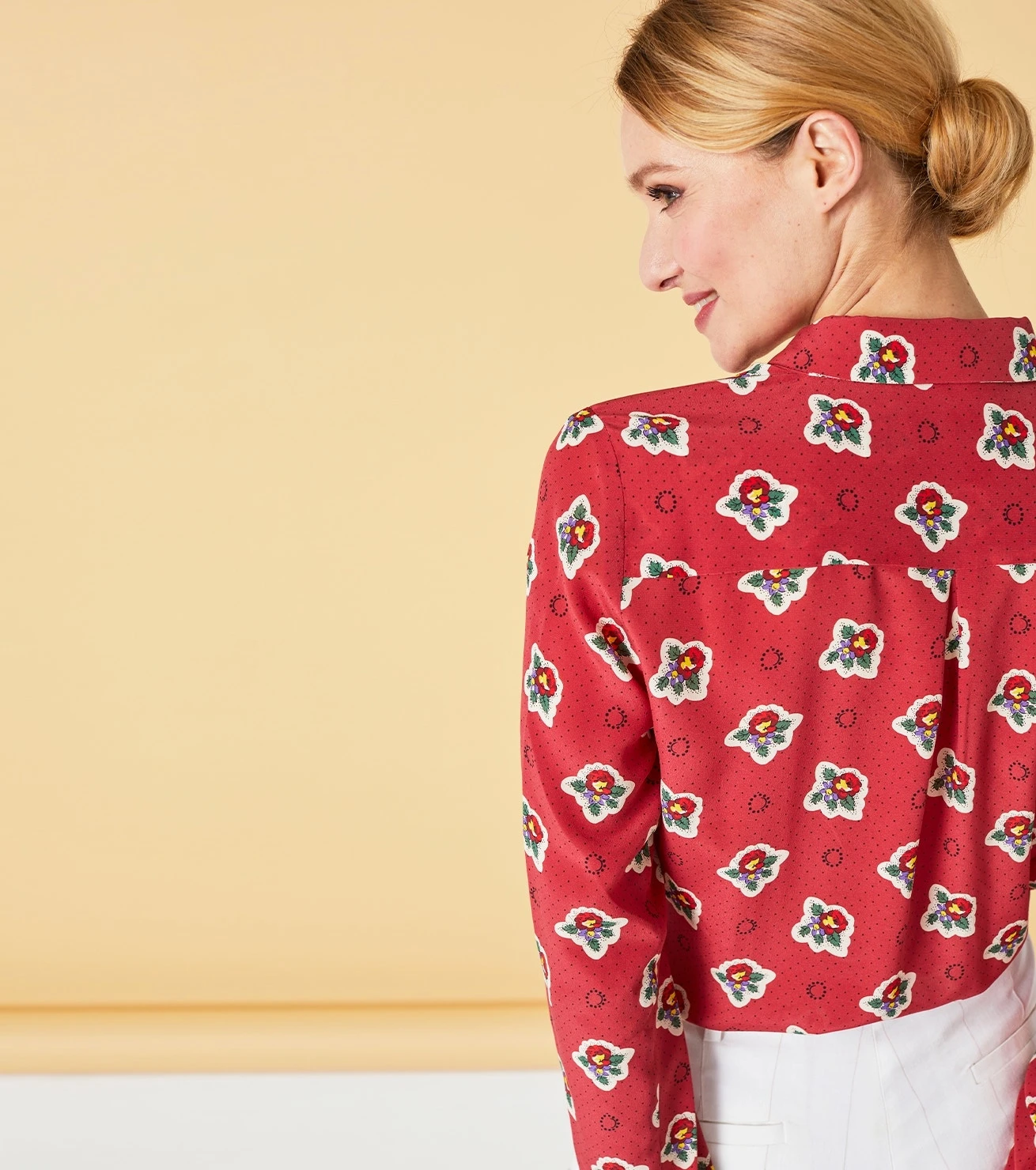 Blouse LINETTE PRINTEMPS Terracotta 4 Blouse LINETTE PRINTEMPS Terracotta – Image 4