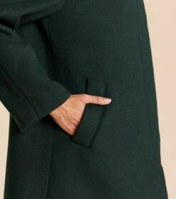 Manteau 3/4 ESPERANCE Lainage Vert Foncé -Mode Vêtements Magasin manteau esperance