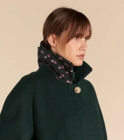 Manteau 3/4 ESPERANCE Lainage Vert Foncé -Mode Vêtements Magasin manteau esperance.3