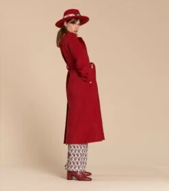 Manteau FELICITE Lainage Bordeaux -Mode Vêtements Magasin manteau felicite framboise.3