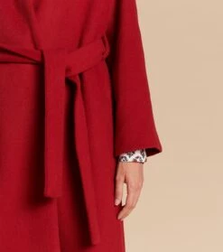 Manteau FELICITE Lainage Bordeaux -Mode Vêtements Magasin manteau felicite framboise.5