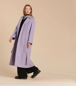Manteau FELICITE Lainage Lilas