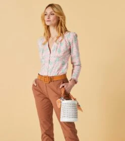 Mouchoir Coton MOUSTIQUE Abricot 45 X 45 Cm -Mode Vêtements Magasin mouchoir moustique abricot 45x45.1