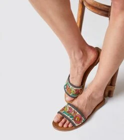 Mules GISETTE Fuchsia Ocre