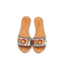 Mules GISETTE Fuchsia Ocre -Mode Vêtements Magasin mulles.3