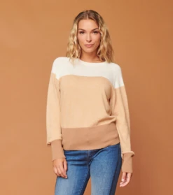 Mode Vêtements Magasin 17 Pull NANO En Laine Et Coton Camel