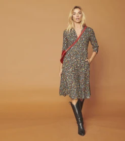 Robe PAMPELONNE Tulipe Confetti Noir