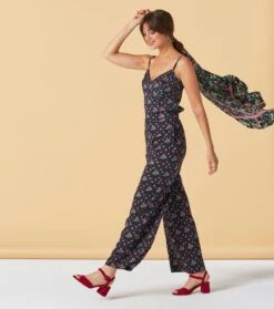 Carré En Twill De Soie PATCH HERON Noir Multico 90 X 90 Cm -Mode Vêtements Magasin pantalon albertine baux de provence.4 1