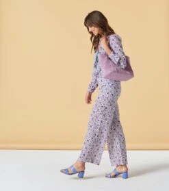 Pantalon ALBERTINE Oeillet écrue Et Lavande -Mode Vêtements Magasin pantalon albertine oeillet.3