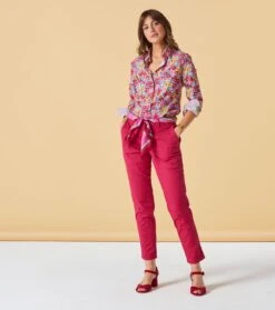 Pantalon BERTILLE Framboise -Mode Vêtements Magasin pantalon bertille framboise.1