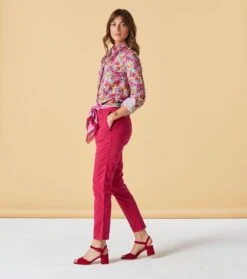 Pantalon BERTILLE Framboise -Mode Vêtements Magasin pantalon bertille framboise.3