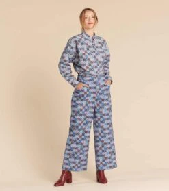 Pantalon CALYPSO Liberto Bleu Lavande