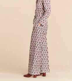 Pantalon LOUISI Velours Pondichéry écru