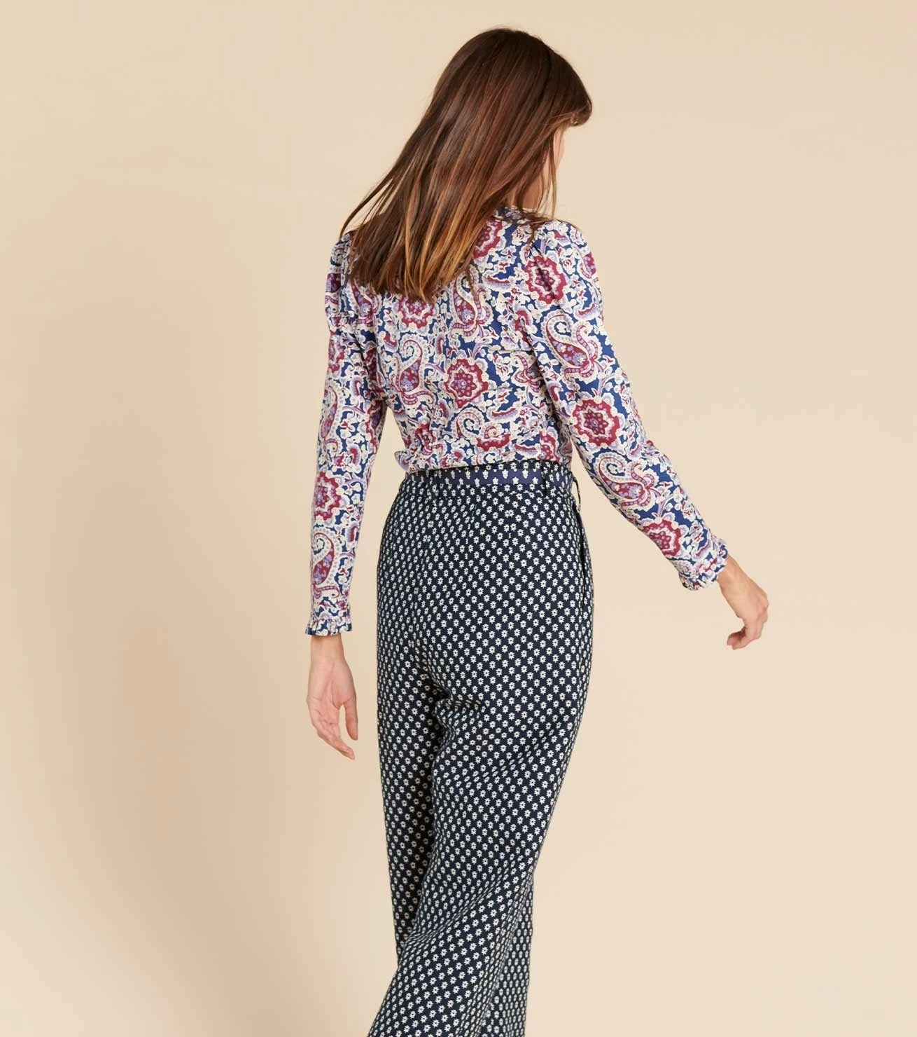 Pantalon MIRA PETIT SAPIN Bleu Blanc 3 Pantalon MIRA PETIT SAPIN Bleu Blanc – Image 3