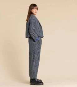 Pantalon MIRA PETIT SAPIN Bleu Blanc 12 Pantalon MIRA PETIT SAPIN Bleu Blanc -Mode Vêtements Magasin pantalon mira.5