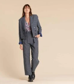 Pantalon MIRA PETIT SAPIN Bleu Blanc