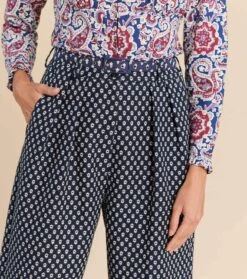 Ceinture Fine IRIS Mouche Marine -Mode Vêtements Magasin pantalon mira 1