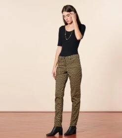 Pantalon LAETITIA Petit Royal Noir Ocre