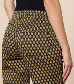 Pantalon LAETITIA Petit Royal Noir Ocre -Mode Vêtements Magasin pantalon petit royal.3