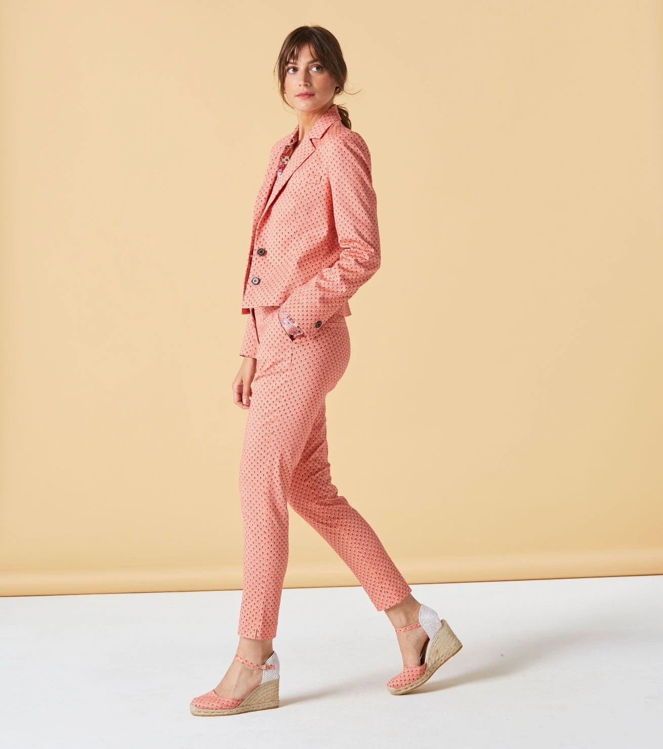 Pantalon BERTILLE Petit Paisley Terracotta 1 Pantalon BERTILLE Petit Paisley Terracotta