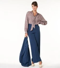 Mode Vêtements Magasin 35 Pantalon PRISCA Bleu Pétrole