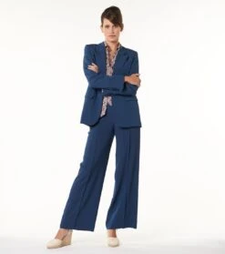 Veste FLAVIE Bleu Pétrole 9 Veste FLAVIE Bleu Pétrole -Mode Vêtements Magasin pantalon prisca 3