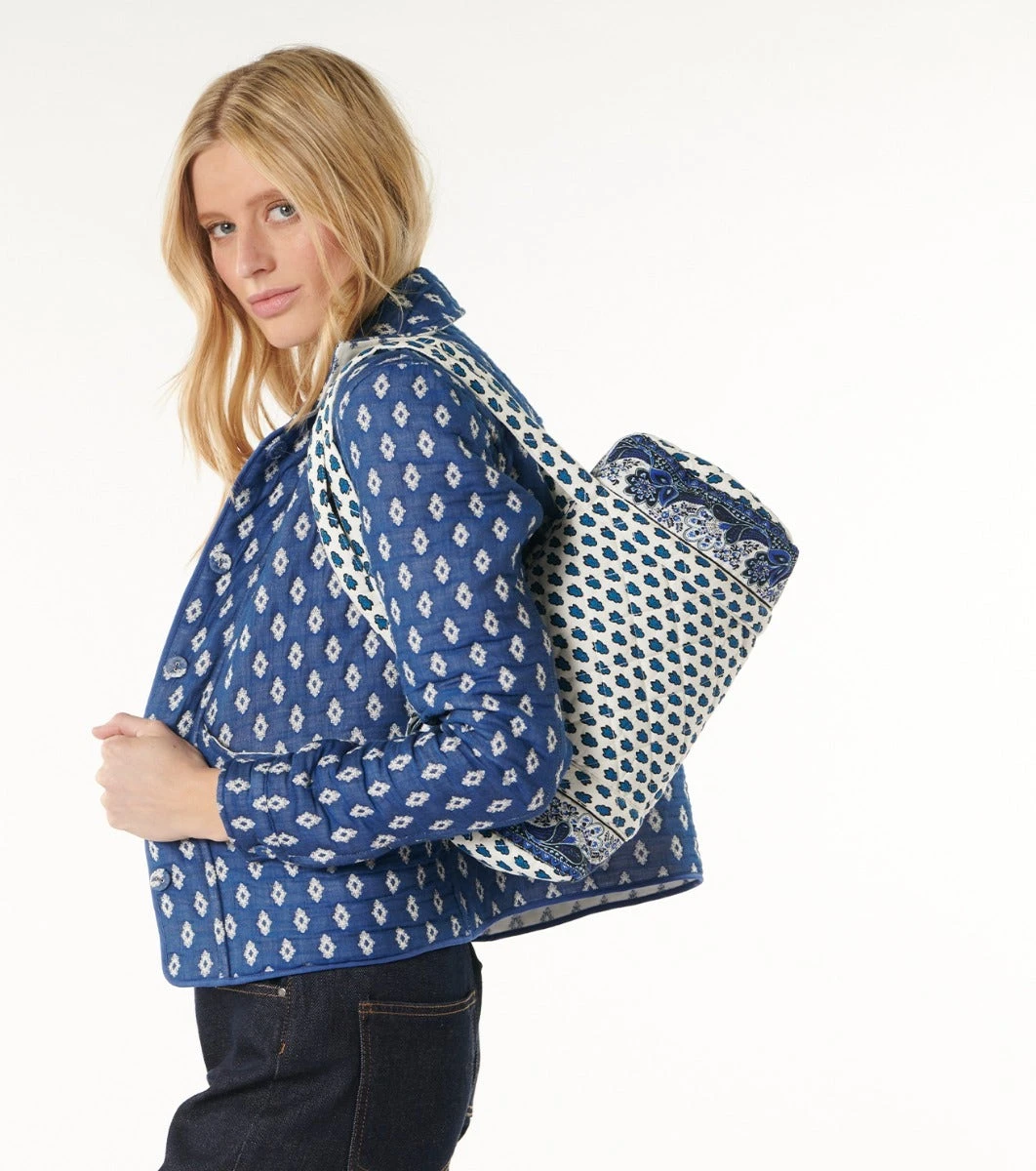 Sac PETIT ESCAMPADOU Mouche Blanc/bleu 3 Sac PETIT ESCAMPADOU Mouche Blanc/bleu – Image 3