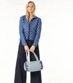 Sac PETIT ESCAMPADOU Mouche Blanc/bleu 7 Sac PETIT ESCAMPADOU Mouche Blanc/bleu -Mode Vêtements Magasin petit voyage mouche bleu.3 2