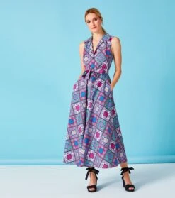 Robe ADALINE Patch Fleur Fuchsia Lavande