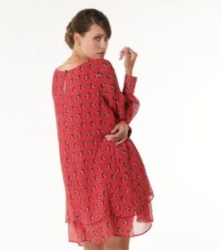 Robe ALESSIA Mouries Rouge -Mode Vêtements Magasin robe alessia.4