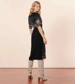 Robe ANGELE Arlaten Noir Nacre -Mode Vêtements Magasin robe angele.1