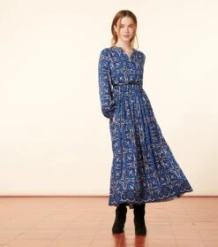 Robe BJORK Azulejos Bleu Blanc