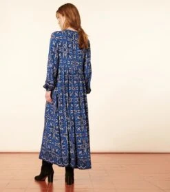 Robe BJORK Azulejos Bleu Blanc -Mode Vêtements Magasin robe bjork azulejos.6